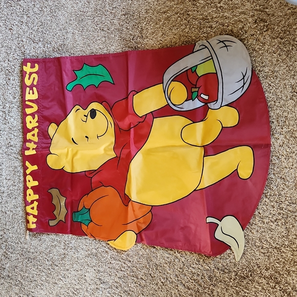 Disney Happy Harvest Winnie the Pooh Full Size Flag - Picture 1 of 9